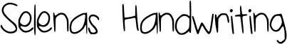 Selenas Handwriting font