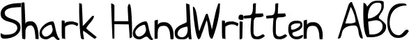 Shark HandWritten ABC font