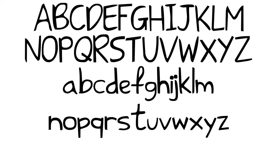 Shark HandWritten ABC font