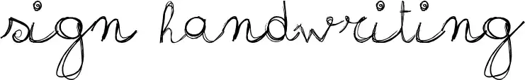 Sign Handwriting font