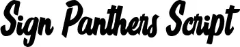 Sign Panthers Script