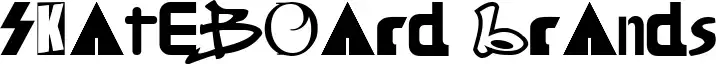 Skateboard Brands font