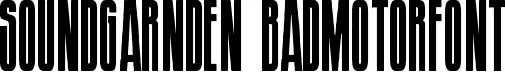 Soundgarnden Badmotorfont