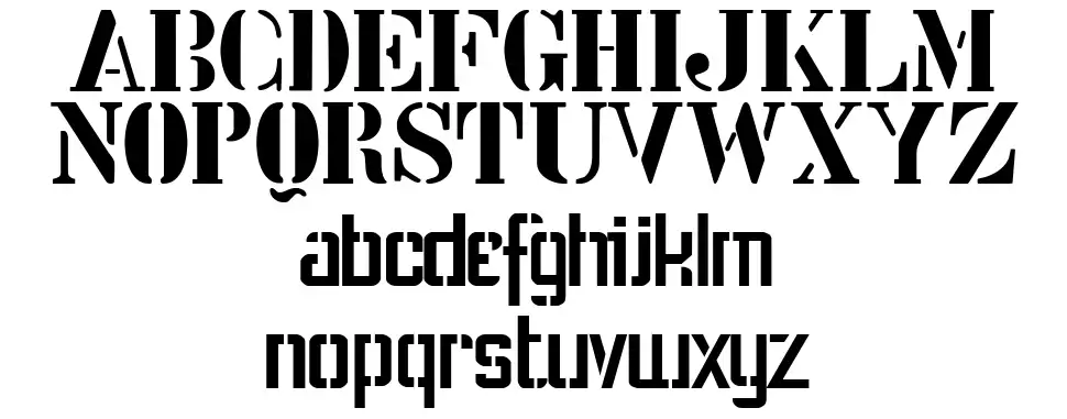Stencil Intellecta schriftart