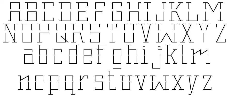 Stenciles schriftart