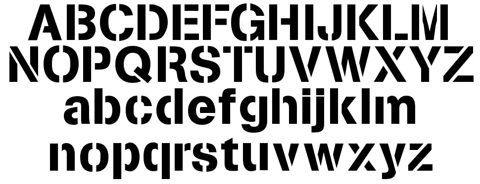 Stencilia font