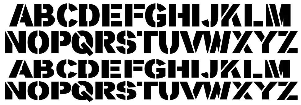 Stencilla schriftart