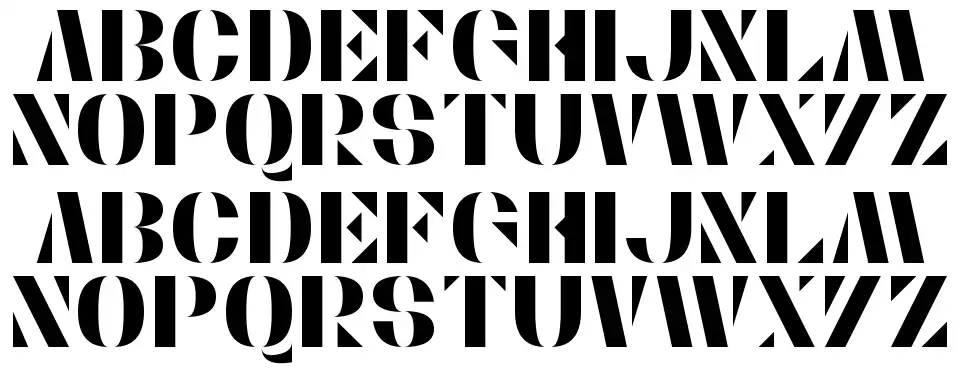 Stencylette schriftart
