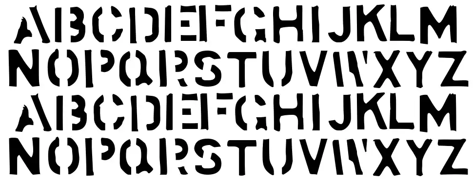 Stockstill schriftart