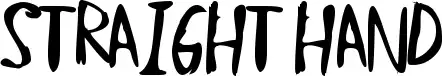 Straight Hand font