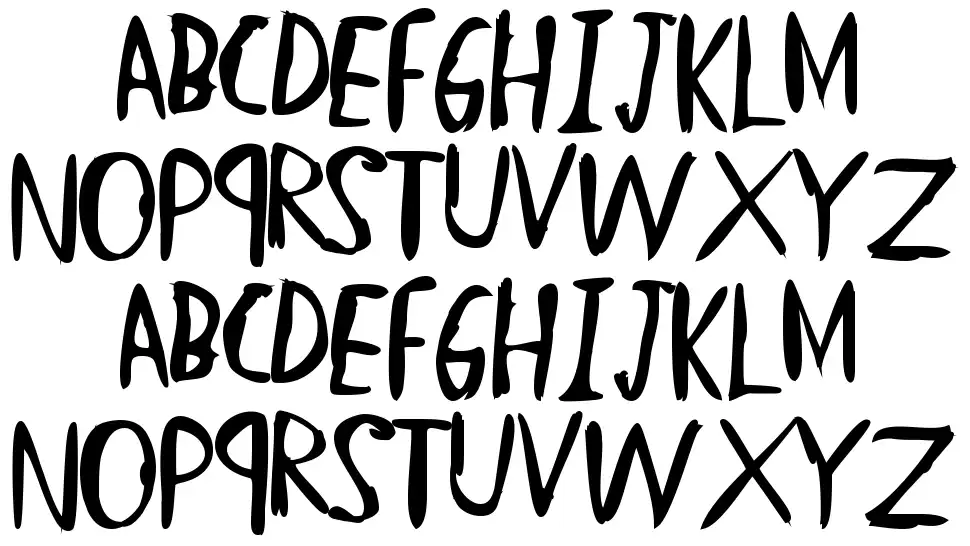 Straight Hand font
