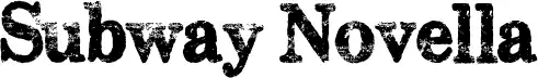 Subway Novella font