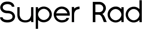 Super Rad font