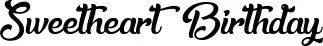 Sweetheart Birthday font