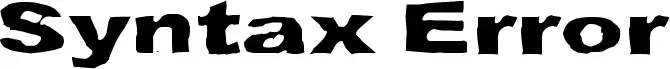 Syntax Error
