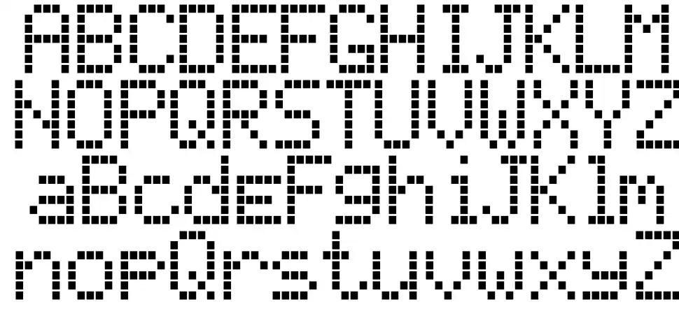 Texas LED font