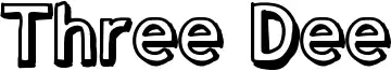 Three Dee font