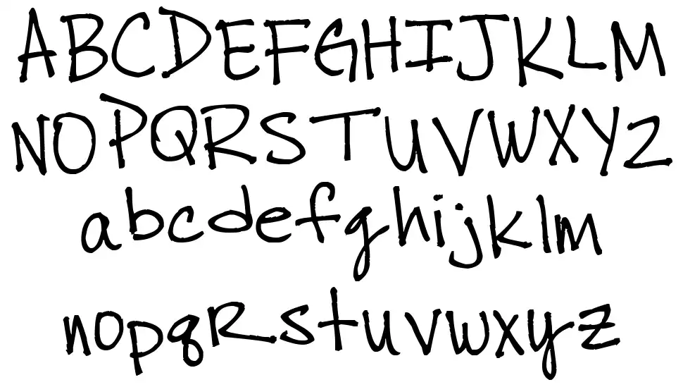 Thuys Chicken Scratch font