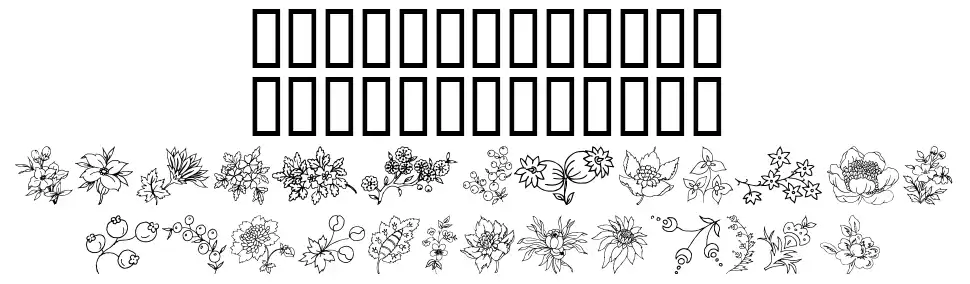 Traditional Floral Design font