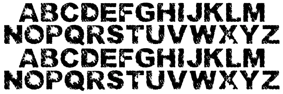Trashed light font