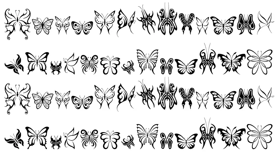 Tribal Butterflies font