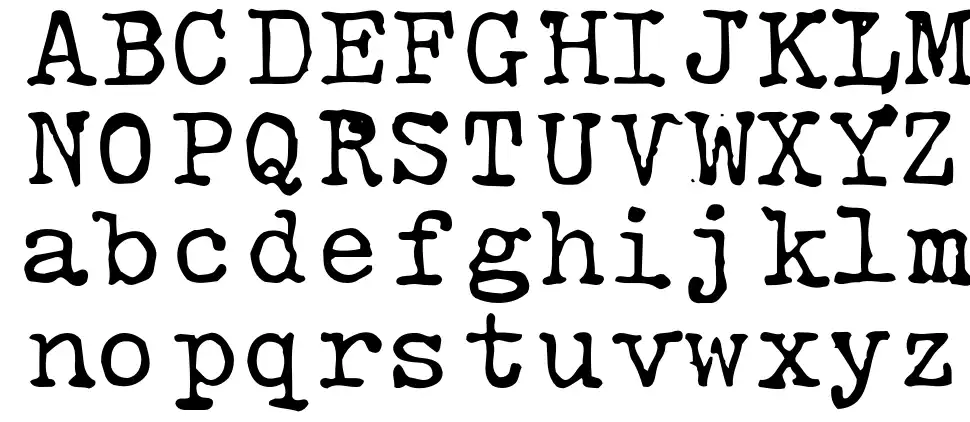 Typewriter Rustic RNH schriftart