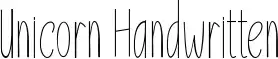 Unicorn Handwritten