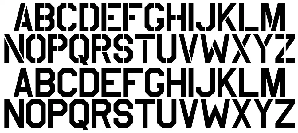 USAAF Stencil schriftart