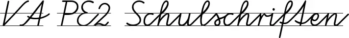 VA PE2 Schulschriften font