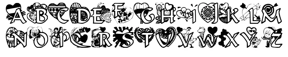 Valentine Hearts font