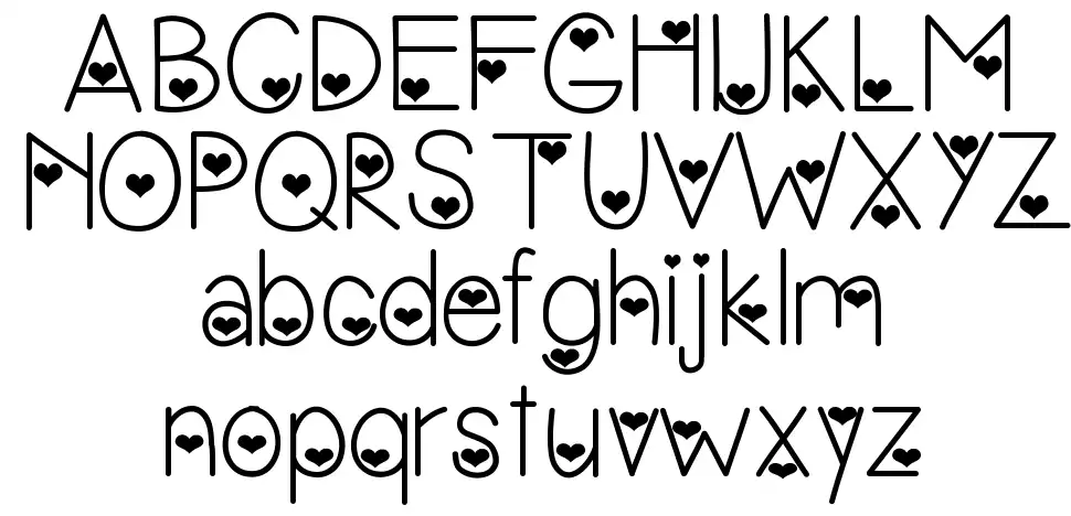 Vanessas Valentine font