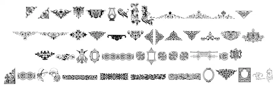 Victorian Free Ornaments Two font