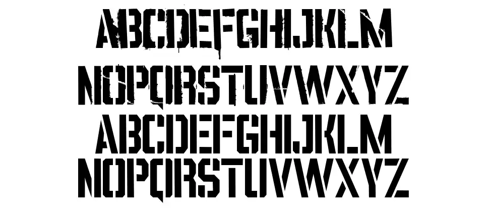 Vinca Stencil schriftart