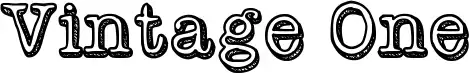 Vintage One font