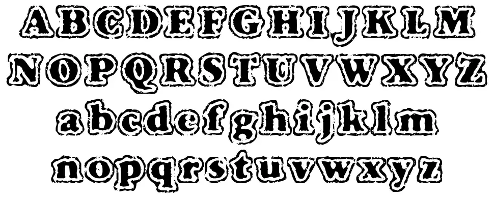 VTC Fuzzy Punky Slippers font
