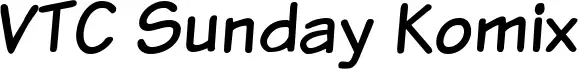 VTC Sunday Komix font