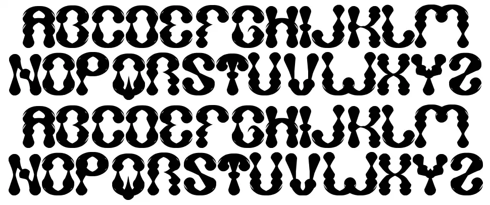 water drops font