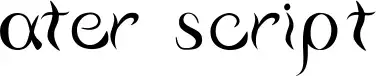 Water script font