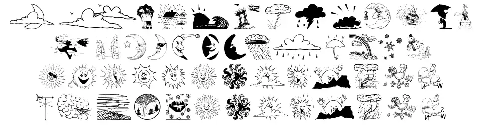 Weather Bats font