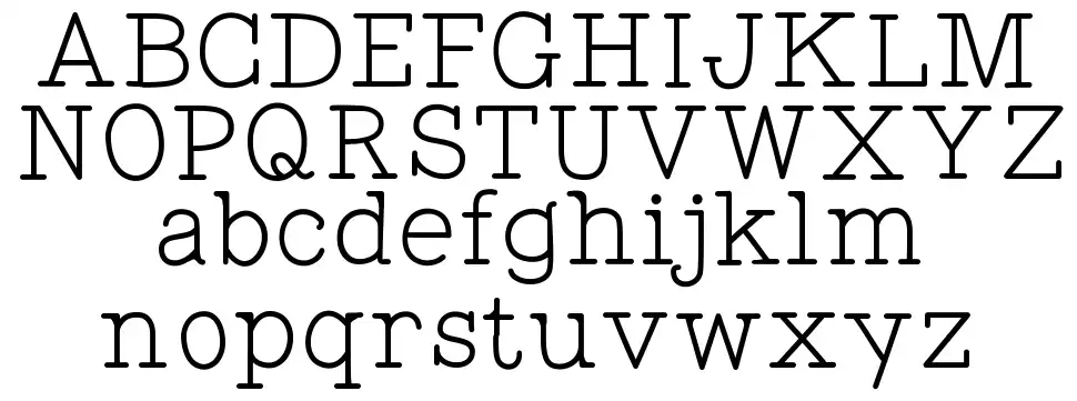 Wigenda Typewrite schriftart