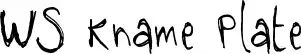 WS Kname Plate font