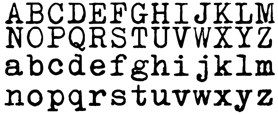 zai Olivetti-Underwood Studio 21 Typewriter schriftart