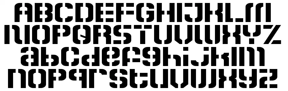 Zoia Stencil schriftart
