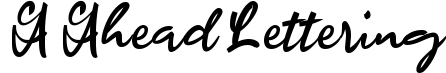 A Ahead Lettering