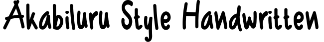 Akabiluru Style Handwritten