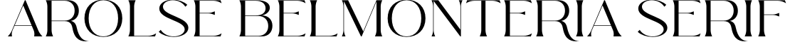 Arolse Belmonteria Serif