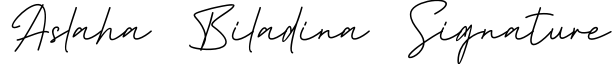 Aslaha Biladina Signature