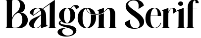 Balgon Serif