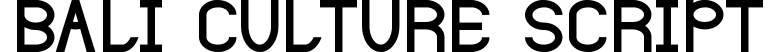 Bali Culture Script
