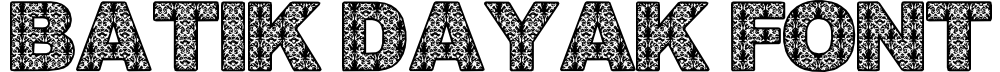 Batik Dayak Font